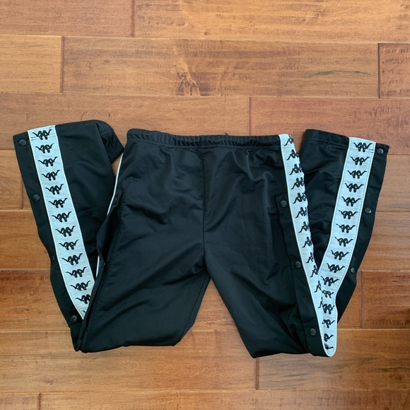 SOLDXS Black and White Tearaway Kappa Track Pants - Picture 2 of 4